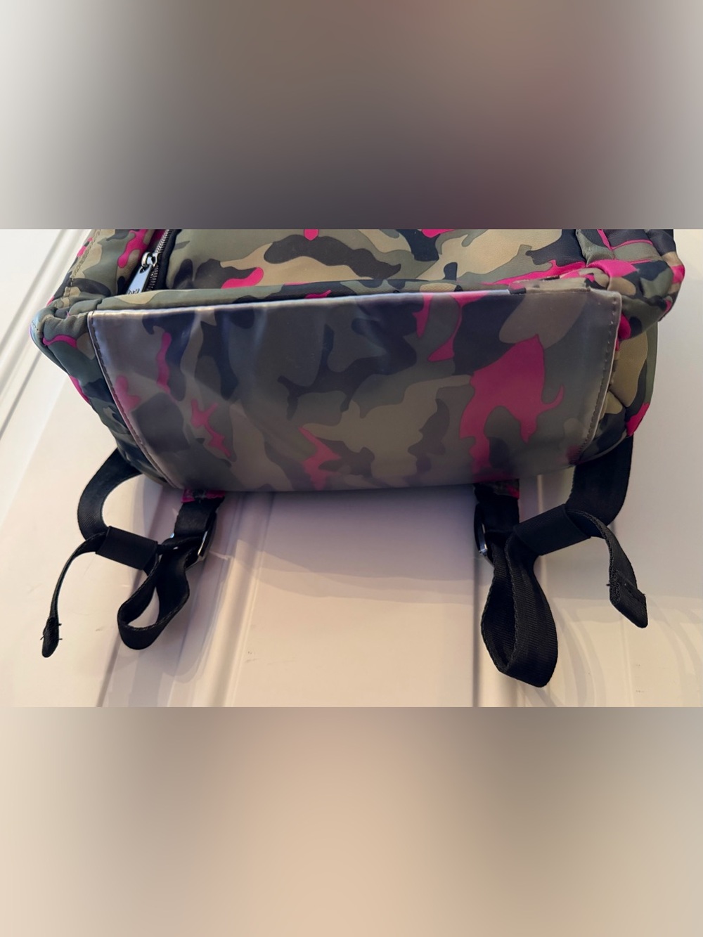 Lug Hatchback Backpack in a Camo Pink Pattern - Picture 3 of 11